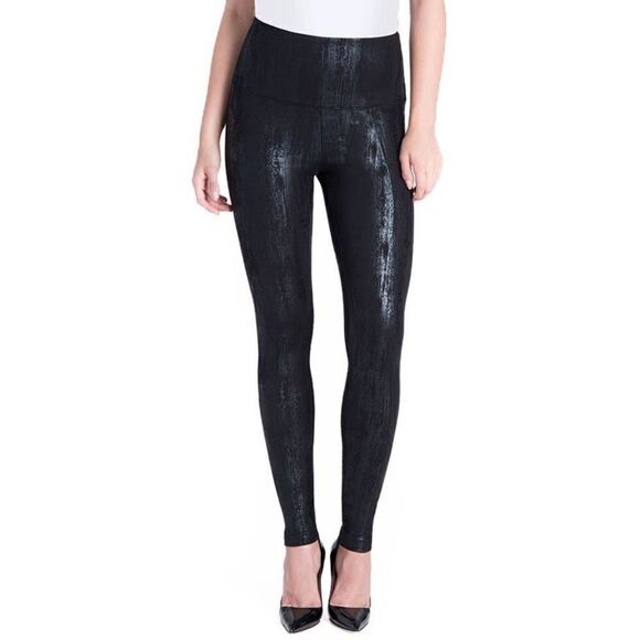 LYSSE LIQUID BLACK COTTON LEGGINGS - Picture 1 of 10
